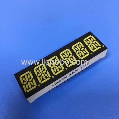 OEM 10mm Sechsstellige 14-Segment-LED-Anzeige gemeinsame Anode für Instrumententafel